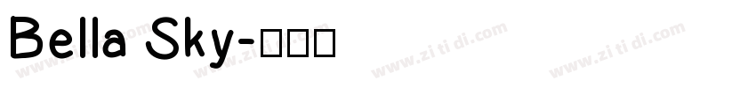 Bella Sky字体转换
